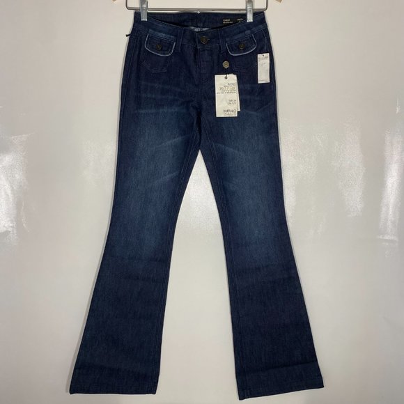 Buffalo Womens Jeans Gallia Stretch Flare Dark Wash Blue Sz 24 x 34.5 - Picture 2 of 15